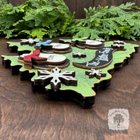 Penguin Tabletop Wood Tree