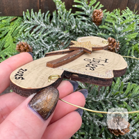 Cowboy Hat Ornament; Personalized, Wood Western Christmas Ornament