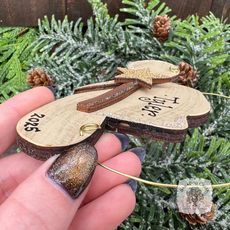 Cowboy Hat Ornament; Personalized, Wood Western Christmas Ornament