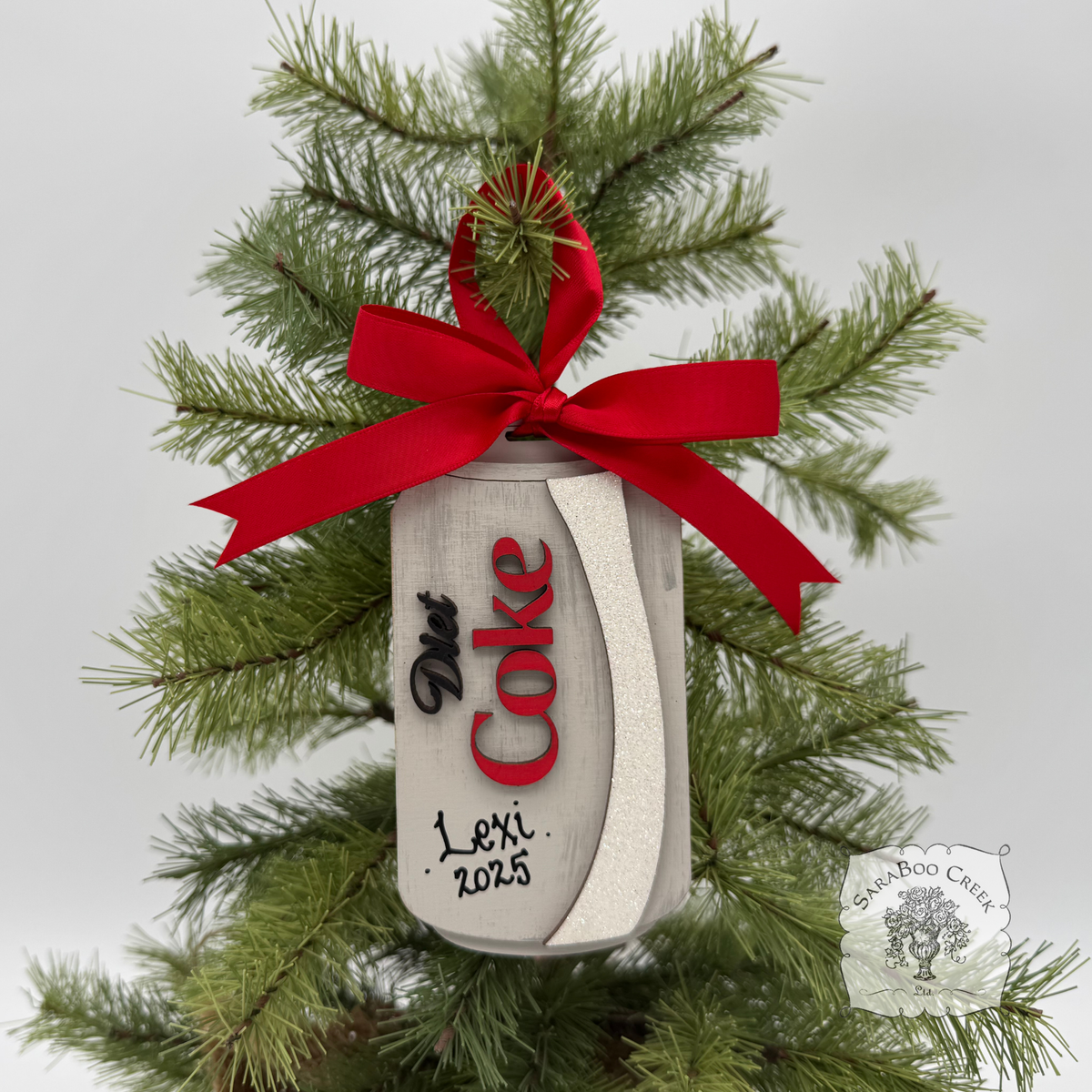 Diet Coke Can Wood Ornament