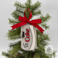 Diet Coke Can Wood Ornament