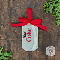 Diet Coke Can Wood Ornament