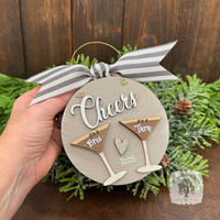 Espresso Martini Ornament w/2 or 3 Cocktails; Choose Girlfriends Friends Sisters or Cheers