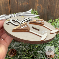Espresso Martini Ornament w/2 or 3 Cocktails; Choose Girlfriends Friends Sisters or Cheers
