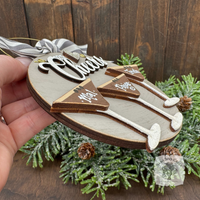 Espresso Martini Ornament w/2 or 3 Cocktails; Choose Girlfriends Friends Sisters or Cheers