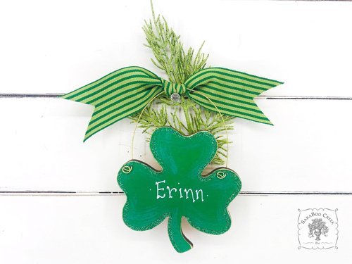Shamrock Ornament - Personalized Irish St Patrick's Day or Christmas Decoration