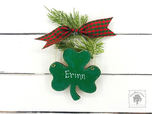 Shamrock Ornament - Personalized Irish St Patrick's Day or Christmas Decoration