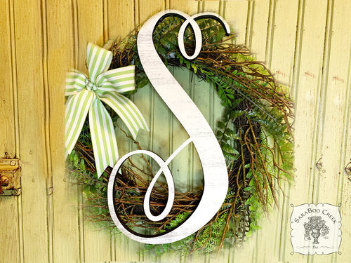 Large Fancy Single Letter Initial: Choose 16