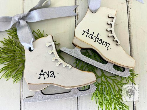 Ice Skate Ornament - Personalized Figure Skating Gift