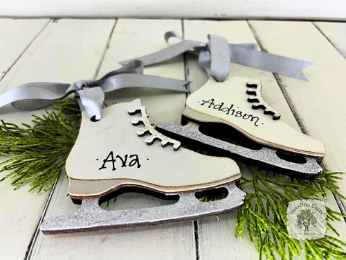Ice Skate Ornament - Personalized Figure Skating Gift
