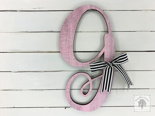 Small Fancy Single Letter Initial: Choose 6"-12"