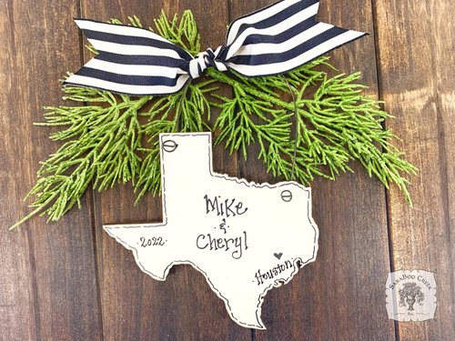 State of Texas Personalized Ornament
