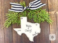 State of Texas Personalized Ornament