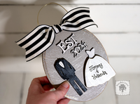 Bride and Groom Wedding Ornament Est 2024 or Est 2025 - Personalized 1st Christmas Married Gift